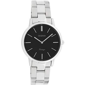 Reloj Oozoo vintage mujer correa eslabones acero inoxidable 34 mm negro/plata C20043