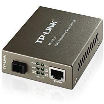 TP-Link MC111CS Fast Ethernet Media Converter, Monomodale, SC, 100Base-Fx, Colore Nero