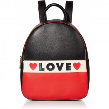 Bolso Mochila Love Moschino Small Grain PU, Negro