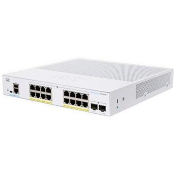 Cisco business 350 series CBS350-16P-2G-EU switch gestito L2/L3 16 x 10/100/1000 (PoE+) + 2 x Gigabit SFP PoE+ (120 W) montabile su rack