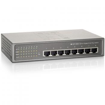 LevelOne GEP-0820 Unmanaged Gigabit Ethernet (10/100/1000) Gray Power over Ethernet (PoE) Support