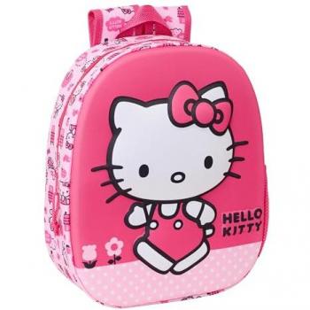 Mochila 3D Hello Kitty Safta Rosa 27x10x33 cm