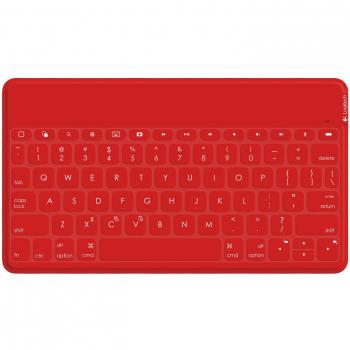 Logitech Keys‑To‑Go Tastiera Portatile per iPad/iPhone/Apple TV – Layout Italiano QWERTY Rosso