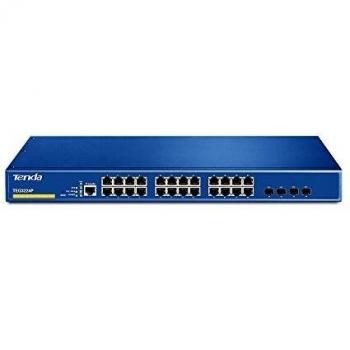 Tenda TEG3224P Managed Layer 2 Gigabit Ethernet (10/100/1000) Blue Power Over Ethernet (PoE) Switch