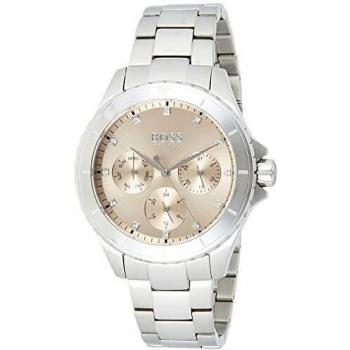 BOSS Reloj Analógico de Cuarzo multifunción para mujer con Correa en Acero Inoxidable plateada