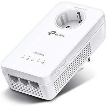 TP-Link TL-WPA8631P Powerline Extender AV1300 + Wi-Fi AC1200 con presa passante Schuko, 3 porta Gigabit, Plug and Play