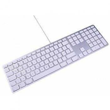 Tastiera italiana con layout QWERTY, tastierino numerico, copertura superiore in alluminio e 2 porte USB per Mac