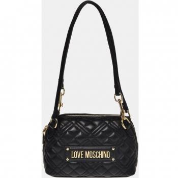 Bolso de hombro mini negro acolchado Love Moschino