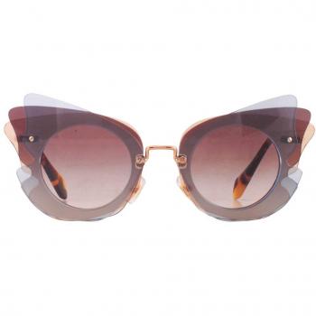 Miu Miu 0MU02SS VA00A7, Gafas de Sol para Mujer, Turquesa (Azure/Hazelnut/Grey), 63