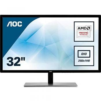 AOC Q3279VWF Monitor per PC Desktop da 32, Risoluzione QHD (2560x1440), Nero