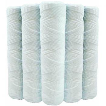Jeu de 5 Cartouches Filtrantes Eau Enroulées Anti Sédiments 9 pouces 3/4
