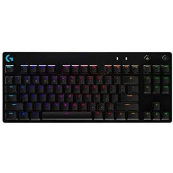 Logitech G PRO TKL Mechanical Gaming Keyboard, GX Blue Clicky Switches, LIGHTSYNC RGB, Portable Tenkeyless Design, Designed for Competitive Gaming, Detachable Micro USB Cable, US QWERTY Layout, Black