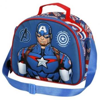 Bolsa Portameriendas 3D First Capitán América Marvel 31 cm