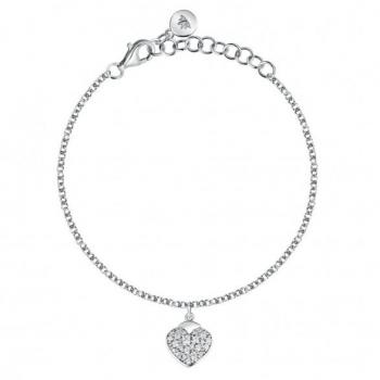 Pulsera Morellato de Acero para Mujer con Cristales, Colección Istanti, Corazón