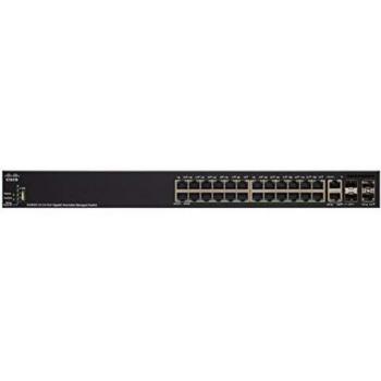 Cisco SG350X-24 Managed Layer 3 Gigabit Ethernet (10/100/1000) Rackmountable Nero