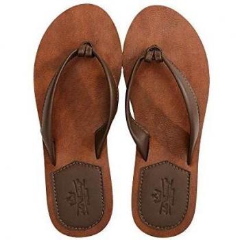 Nome del prodotto: AX BOXING Infradito Donna Ciabatte Chic Semplice PU Pelle Sandali Estivi Leggero Morbido Piscina Spiaggia Interno ed Esterno Taglia 36-41 (Marrone, Numeric_39)