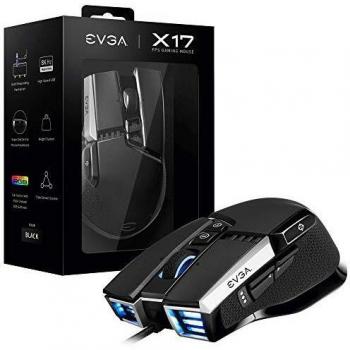 EVGA X17 Mouse da Gioco Wired Nero Personalizzabile 16.000 DPI