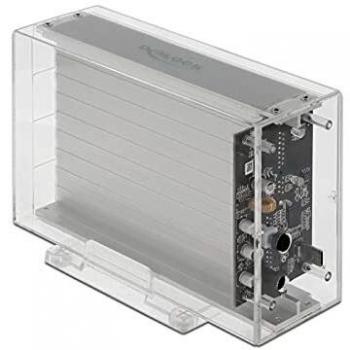 DeLOCK 42624 contenitore di unità di archiviazione Enclosure HDD/SSD Trasparente 2.5/3.5