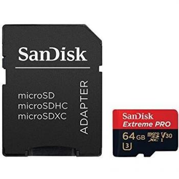SanDisk Extreme PRO 64GB MicroSDXC con Adattatore SD