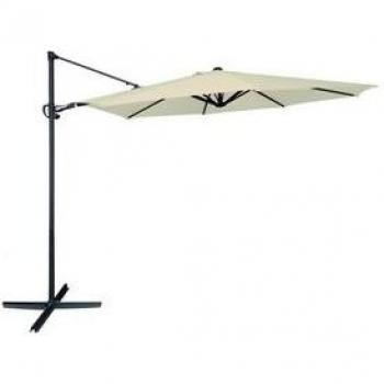 Parasol Excéntrico Roma Aktive Garden Con Mástil De Aluminio Crema Ø300 Cm