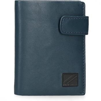 Pepe Jeans. Cartera de piel Chief Azul con cierre de clic
