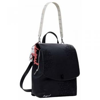 Mochila Desigual Sierra Sumy Mini Straight Flap de color negro