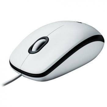 Mouse Logitech M100 USB, 3 pulsanti, 1000 DPI, ambidestro, bianco