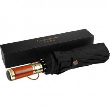 Sombrilla negra clásica y grande, apertura automática, tres pliegues, unisex