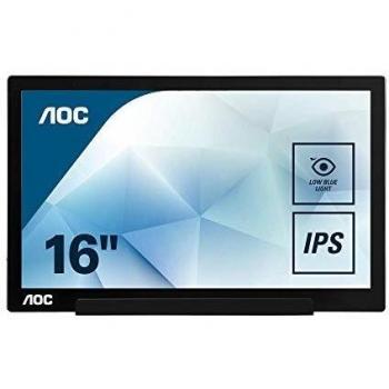 AOC I1601FWUX 15.6 Full HD IPS Black, Silver computer monitor