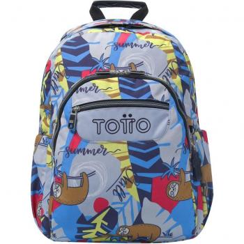 Mochila Escolar Acuareles en Lazo Colorido