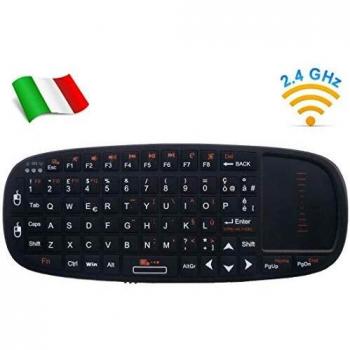 Rii Mini I10 Tastiera Wireless con Touchpad e Puntatore Laser