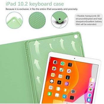 GOOJODOQ Custodia Tastiera per iPad 10.2, Custodia con Tastiera per iPad 10.2 (2019 7 Gen)/(2020 8 Gen),Magnetica Cover con Tastiera Bluetooth Staccabile