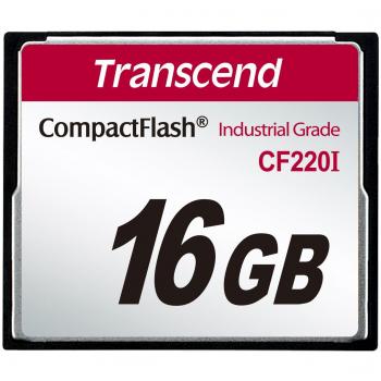 Transcend 16GB Industrial Temperature CF220I CF Memory Flash 16GB CompactFlash SLC
