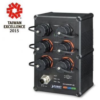 Planet IGS-604HPT-RJ Managed Gigabit Ethernet 10/100/1000 Network Switch with Power over Ethernet (PoE) Black