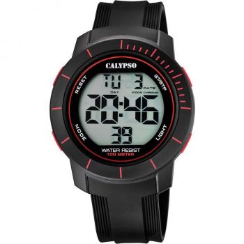 Reloj Calypso Color Splash K5839/2 Negro Correa De Caucho, Hombre