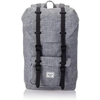 Mochila Herschel Little America para portátil, Raven Crosshatch/Goma Negra, Volumen Medio 17.0L