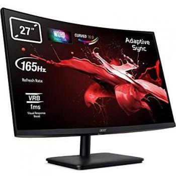 Acer ED270UPbiipx Monitor Curvo Gaming Adaptive Sync, 27, 2560 x 1440, Display VA WHQD, 165 Hz, 1 ms, 16:9, HDMI (1.4), DP, 100M:1, Lum 250 cd/m2, ZeroFrame, Audio Out, Cavi HDMI, DP Inclusi, Nero