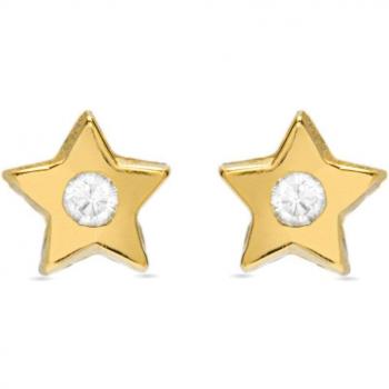 Pendientes Estrellita Kids de Luxenter en plata de ley 925 con baño de oro