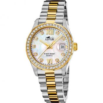 Reloj Lotus Freedom 18978/1 Beige Correa De Acero Inoxidable 316l, Mujer