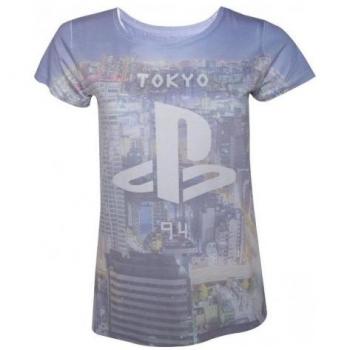 Camiseta Lila Playstation Tokyo Mujer M