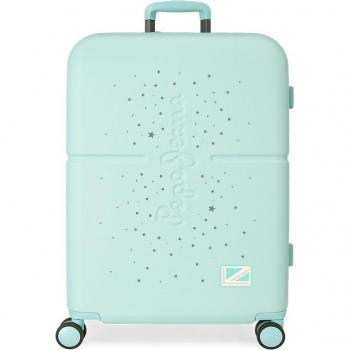 Maleta mediana 70 cm 4 ruedas expandible Pepe Jeans Laila Turquesa