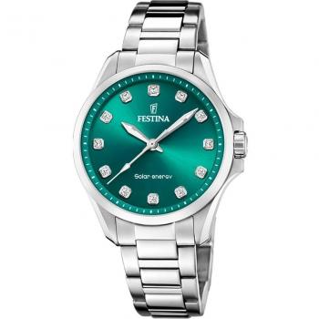 Festina F20654/3 Verde Acero Inoxidable 316l, Mujer