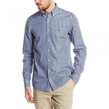 Tommy Hilfiger BREE BOLD STP SF2-Camisa Hombre    Blau (DUTCH NAVY-PT/ROYAL BLUE-PT 513) Large