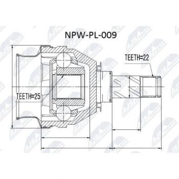 Jogo de Apoios de Transmissão NTY NPW-PL-009