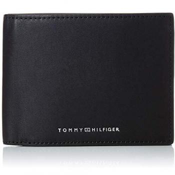 Tommy Hilfiger TH Metro Billetera de Viaje para Hombre, Negro, Talla única