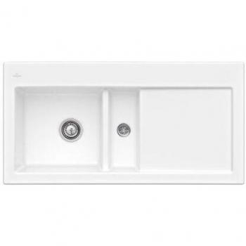 Fregadero Subway 60 1 seno y medio Blanco CeramicPlus