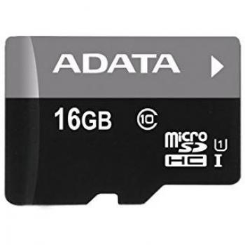 Adata Premier MicroSDHC Scheda di Memoria da 16 GB, UHS-I U1, Class10, Nero