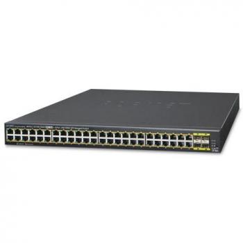 Planet 48 Porte 10/100/1000T 802.3at PoE + 4 Porte 100/1000BASE-X SFP gestito / 440W