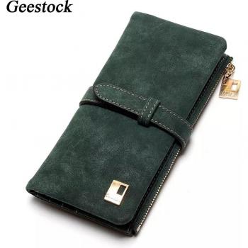 Billetera de Ante para Mujer con Cordón