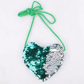 Bolso de hombro con lentejuelas en forma de corazón para niñas 12*11,5 CM